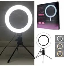 Ring Light Led Mesa Iluminador Pequena Tripé 6 Polegada 16cm