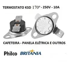 Termostato KSD 301 170° 250V 10A - Universal para Cafeteiras e Panelas Elétricas - Várias marcas
