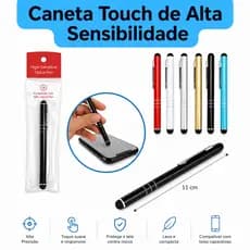 Kit Caneta Touch Screen Universal para Tablet, Celular, Tablet, Tela Desenho Cores Sortidas