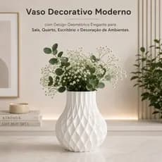 Vaso Decorativo Moderno com Design Geométrico Elegante para Sala, Quarto, Escritório e Decoração de Ambientes