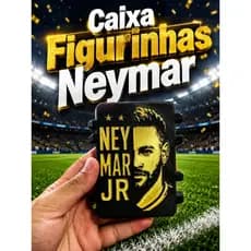 Caixa Case Porta Figurinhas Neymar Jr Dourado | Organizador de Figurinhas |