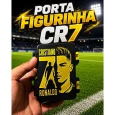 Caixa Case Porta Figurinhas Cristiano Ronaldo 07 Dourado | Organizador de Figurinhas |
