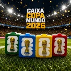 Caixa Case Porta Figurinhas Trofeu 3D Medio | Organizador de Figurinhas | Varias Cores