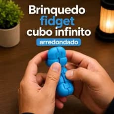 Brinquedo Fidget Cubo Infinito Arredondado Anti Estresse Sensorial Relaxante para TDAH Varias Cores