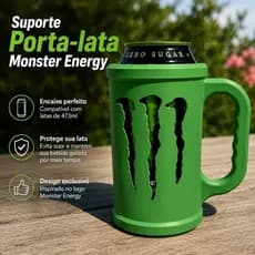 Porta Lata Monster Energy com Alça | Suporte Térmico Energético | Varias Cores