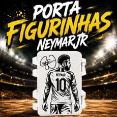 Caixa Case Porta Figurinhas Neymar Jr Preto e Branco| Organizador de Figurinhas