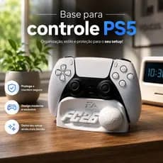 Base Suporte para Controle PS5 Personalizada EA Sports FC26 - Organizador Gamer - Impressão 3D Premium
