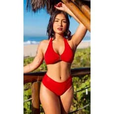 Conjunto Biquíni Top Reforçado com Calcinha Cintura Alta Cós Vermelho,  Biquíni Atacado, Biquíni da moda, Biquíni das blogueiras, Biquíni Barato, Biquíni para Revenda, Biquíni de luxo, Biquíni Bonito, Biquíni Chique, Biquíni Cintura Alta
