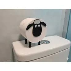 Porta Papel Higiênico Ovelha Decorativo | Suporte Criativo para Rolo de Papel Banheiro
