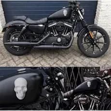 Crânio Caveira Decorativa para Moto, Carro ou Bar MotoClub Rock – Estilo Personalizado