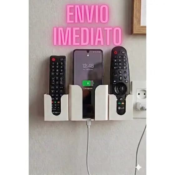 PROMOÇÃO Suporte Celular- Controle Ar condicionaco e Controle Remoto de Parede Porta Controle Porta Celular Carregando