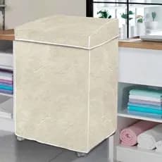 Capa para Máquina de Lavar Bege M e G Flanelada Forrada Proteção Maquina 12Kg 13Kg 14Kg 15Kg 16Kg