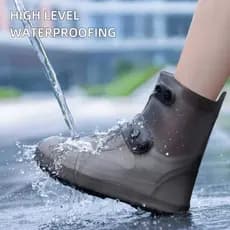 1 par de botas/galochas de chuva [ de silicone; impermeável; antiderrapante ] - C&S BAZAR -