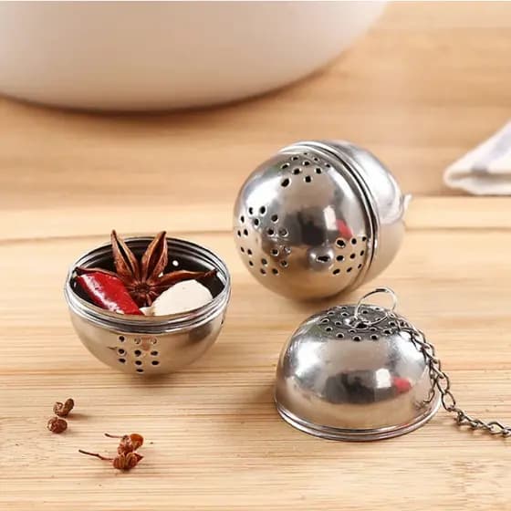 Bola de Metal Para Chás Chá De Aço Inoxidável Em Forma De Ovo Strainer ~ C&S BAZAR ~