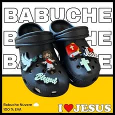Sandália Babuche Amo Jesus , 100 E.V.A muito macia e  confortável para seus pequenos
