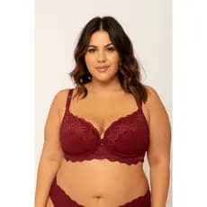 SUTIÃ PLUS SIZE DE RENDA REFORÇADO COM TALA LATERAL ORTOPÉDICA FORRADO NO TECIDO DE ALGODÃO.