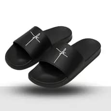 Chinelo Slide Masculino Fé Cruz Minimalista Antiderrapante Casual