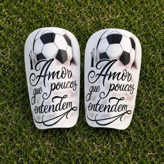 Caneleira Personalizada Futebol Futsal "1 Amor Que Poucos Entendem”