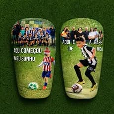 Caneleira Personalizada Futebol Futsal Com Sua Foto infantil