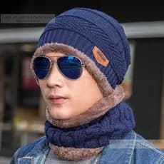 2025 Conjunto De Cachecol De Algodão Unissex estilo Hip-Hop / Gorro De Outono / Inverno