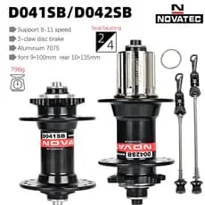 Novatec Hub D041SB D042SB Disko MTB Bicicleta Cubo De Freio Do Cartão Rolamento Dianteiro/Traseiro Hubs 28 32 36 Furos 8/9/10/11/12 Velocidades