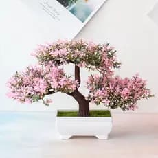 Plantas Artificiais Bonsai Vaso De Árvore Pequena Planta Falso Flores Ornamentos Em Vasos Para Mesa Da Sala De Casa Decoração Do Jardim Hotel