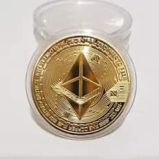 Colecionáveis Antigos Criativos Ethereum Sem Moedas Imitação Comemorativas Souvenir Metal Gold