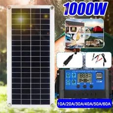 Painel Solar De 1000W Célula 12V Com Controlador 60A 100A Carga Para Carro Telefônico RV Carregador De Bateria Externa