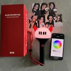 Kpop BABYMONSTER Lightstick Com Bluetooth BAEMON Concert Hand Lamp Flash Light Para Fãs RORA ASA RUKA Fluorescente