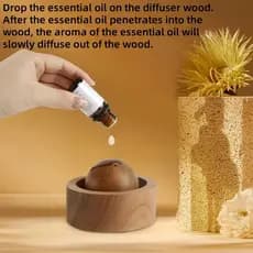 Difusor De Óleo Essencial Para Carro E Casa-Feito De Madeira Mini Fragrância Natural Fofo Adequado Quarto Sala De Estar