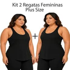 Kit com 2 Camisas Basicas Plus Size Academia CrossFit e Corrida Tapa BumBum