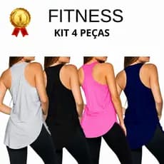 Kit 4 Camisas Fitness Basicas CrossFit Academia Corrida Tapa BumBum