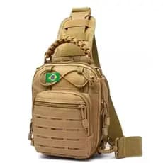Resistente a lágrimas tecido oxford exterior esportes homens estilingue bolsa peitoral 1 bandeira de presente