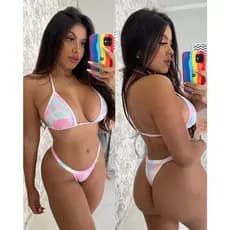 Biquíni de marquinha moda praia feminina ideal para saída de praia e piscina