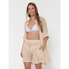 Conjunto Feminino 2 Peças Short e Camisa  Kimono Estilo MODA PRAIA 8027