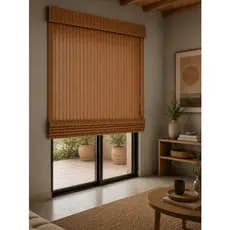 Persiana Romana Bambu Block 120larg x 220alt - Natural