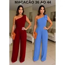 Macacao Feminino Longo Luxo Alfaiataria Pantalona Elegante para Festas e Casual
