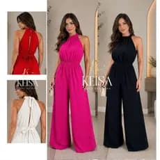 Macacão Pantalona Elegante feminino casual Tecido Duna Premium 36 ao 46