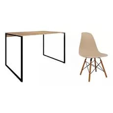 Conjunto Mesa Mel Gamer Ou estudos Com Cadeira Kit Completo Sala, Quarto, Cozinha 4 Cores de Cadeira