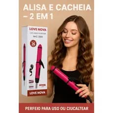 Prancha e Babyliss 2 em 1 Love Nova – Cabelo Liso ou Ondulado