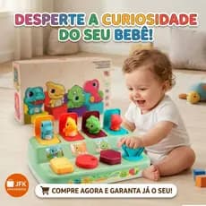 Brinquedo Pop-Up Animal Sensorial Montessori Bebê Aprender Cores e Formas Desenvolvimento Infantil para Casa e Viagem