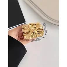 Pop Socket Luxo Dourado Irregular Retangular