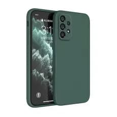 Capa Silicone Aveludada Anti Queda Galaxy Verde Militar