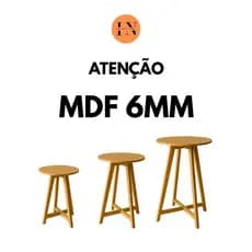Kit Mesa Redonda Triangular Mdf 6MM Decorativa Trio Mesinhas Pegue e Monte Decoração Festa Decorativa MDF Desmontável