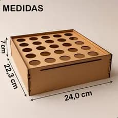 Porta Tubetes e Cones MDF Cru Expositor de Doce Mesa de Festa Aniversário Organizador Decorativo Lembrancinha Resistente