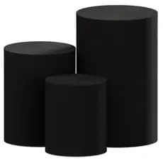 Trio de Capas Cilindro Veste Fácil Tecido Elástico Festa Decoração Aniversário Jogo Lisa Pegue e Monte Mesa Redonda Mdf