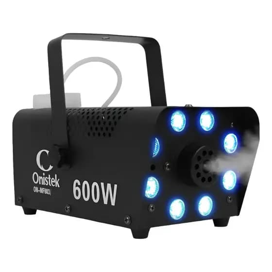 Máquina de Fumaça Canhão RGB 8 LEDs ON-MF803 600W 110V Preto Festas