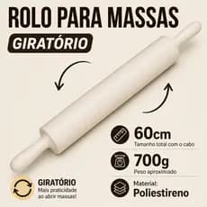 Rolo Para Massas Profissional 40cm