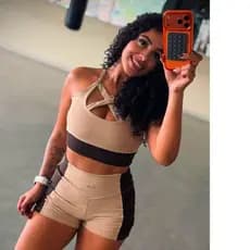 CONJUNTO FITNESS Zero Transparência com SHORT COM TOP COM BOJO, LINHA PREMIUM SUPLEX POLIAMIDA MODA FITNESS
