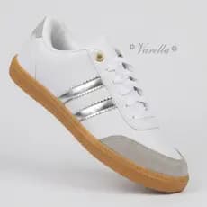 Tênis Feminino Branco Samb Casual Amarrar Tenis Casual Básico Promoção